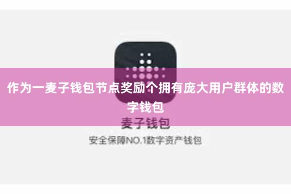作为一麦子钱包节点奖励个拥有庞大用户群体的数字钱包