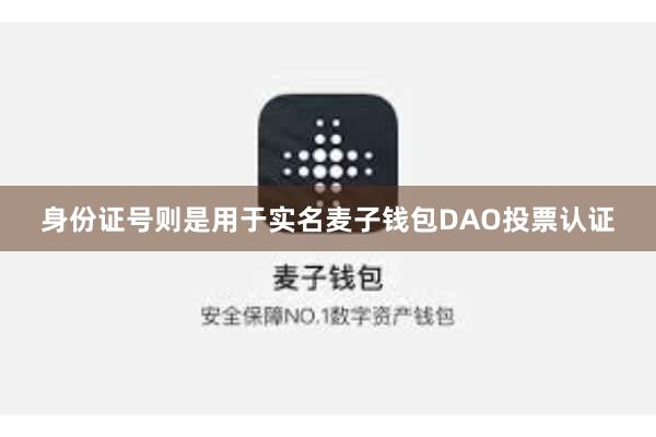 身份证号则是用于实名麦子钱包DAO投票认证