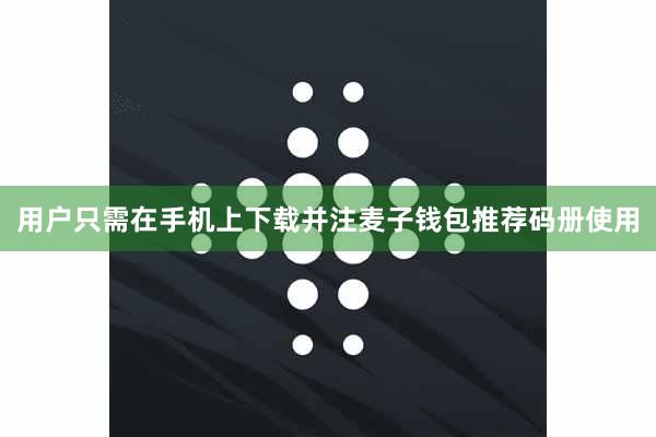 用户只需在手机上下载并注麦子钱包推荐码册使用