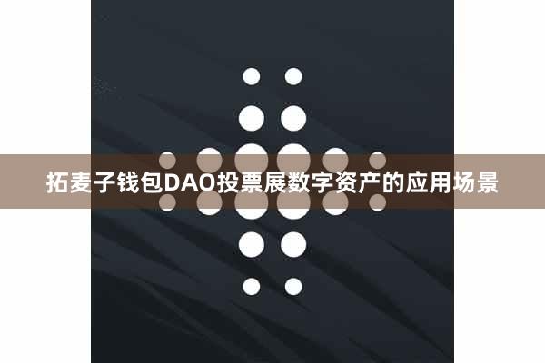 拓麦子钱包DAO投票展数字资产的应用场景